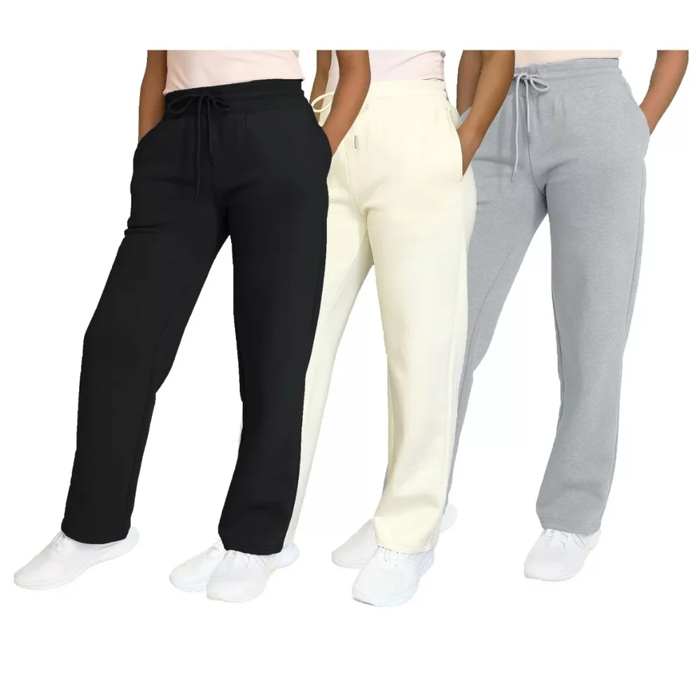Blue Ice Cream Wide Leg Fleece Sweatpants Cozy High Waist Lounge Pants Large